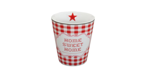 Tazón de leche Vichy Rojo "Home Sweet Home" Krasilnikoff