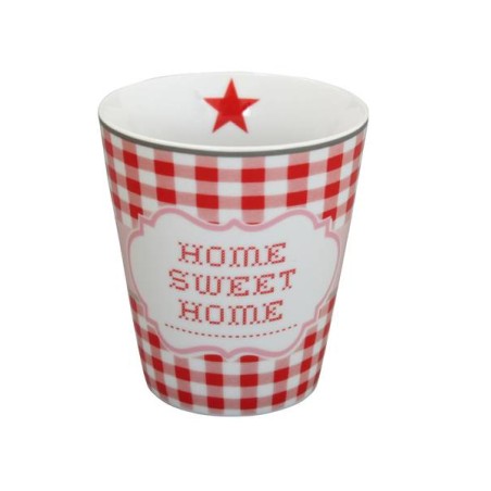 Tazón de leche Vichy Rojo "Home Sweet Home" Krasilnikoff
