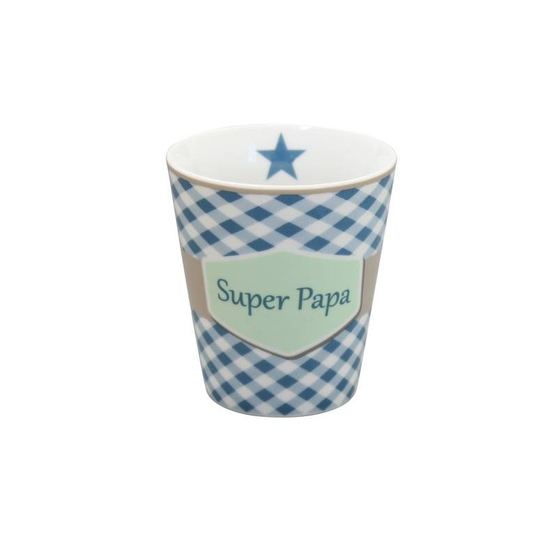 Tazón de leche Vichy Azul "Super Papa" Krasilnikoff