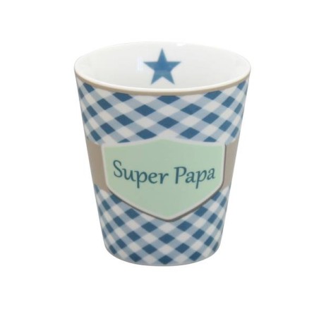 Tazón de leche Vichy Azul "Super Papa" Krasilnikoff