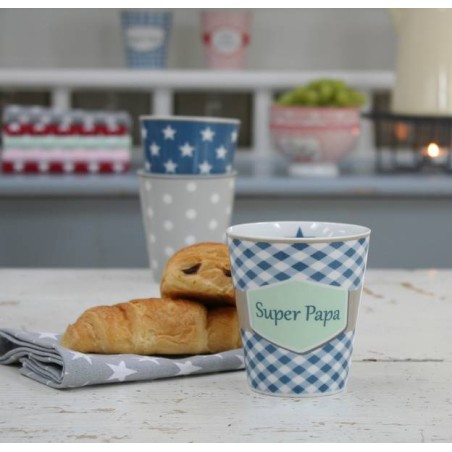 Tazón de leche Vichy Azul "Super Papa" Krasilnikoff