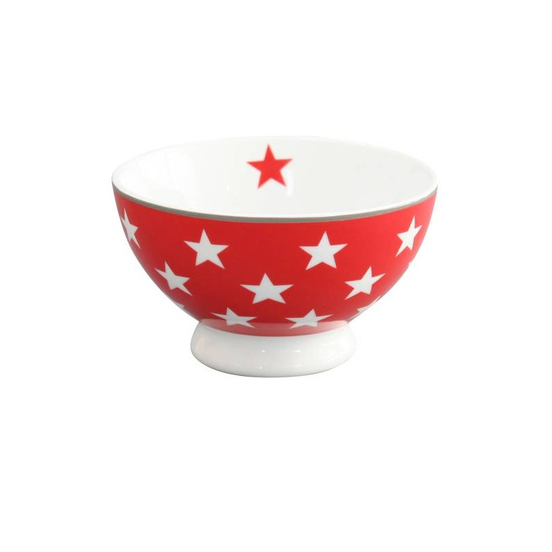 Bol de cerámica Rojo con Estrellas