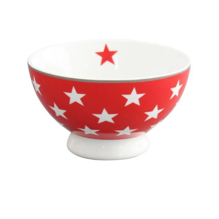 Bol de cerámica Rojo con Estrellas