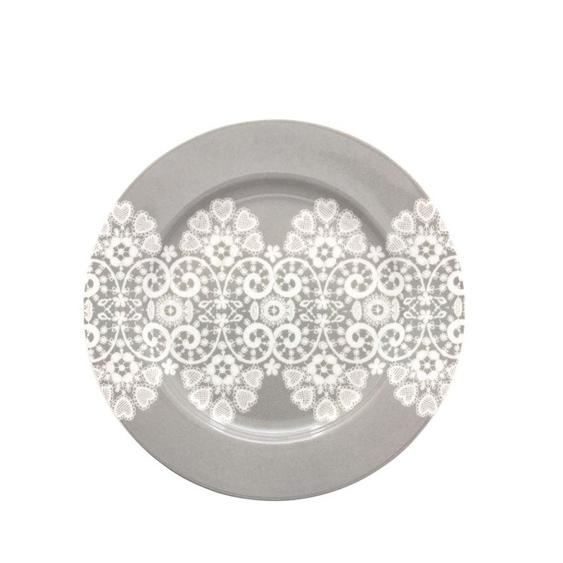 Plato de cerámica postre Lace Gris Green Gate