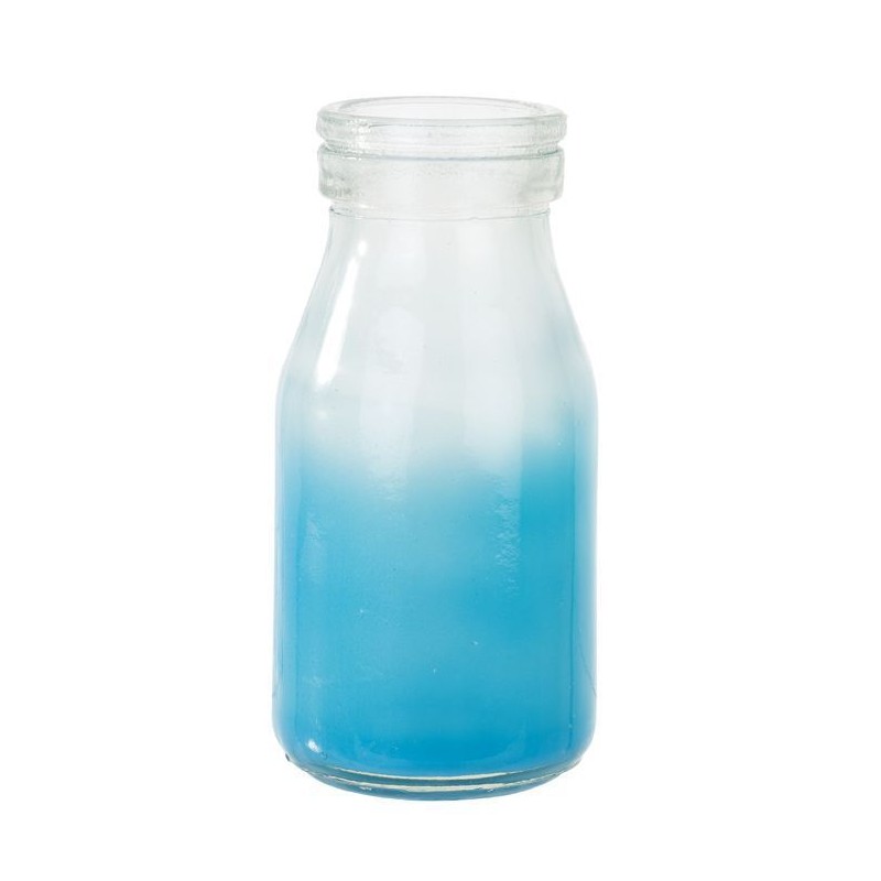 Jarrón de cristal azul degradado