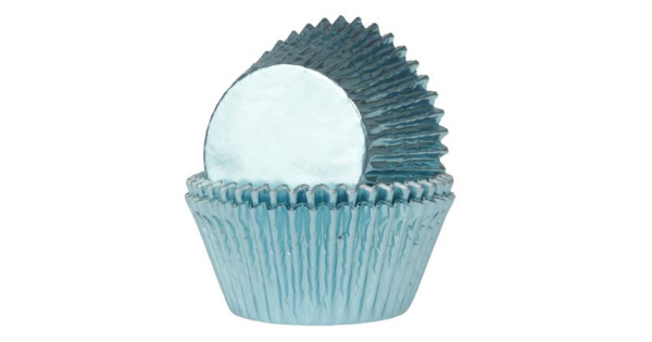Cápsulas cupcakes color Azul Bebe Metalizadas House of Marie