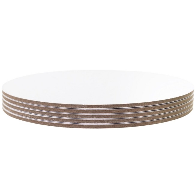 Lot De 5 Bases à Gâteau Extra Solides 25 Cm Or + 5 Boîtes De Transport - Idéal Pour Décorer Et Transporter Vos Créations Sucrées
